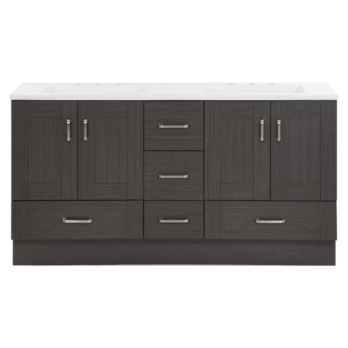 Sand & Stable Edmunds 60.25'' Freestanding Double Bathroom Vanity with